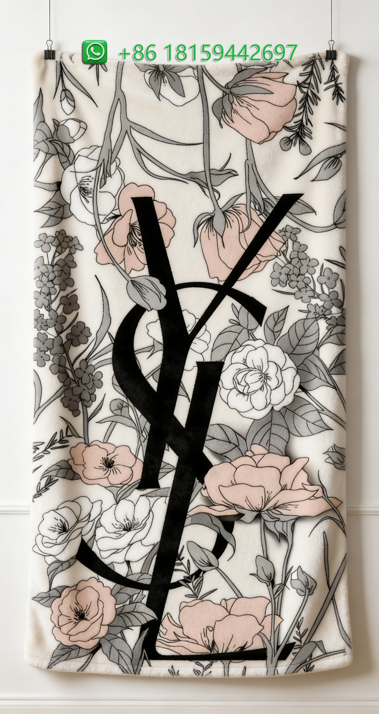 Yves Saint Laurent Throw Blankets